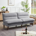 Convertible Sofa Bed 72″ Fabric Couch with Adjustable Backrest Loveseat Recliner Sleeper Living Room Furniture futon Set for Apartment Small Space Light Grey