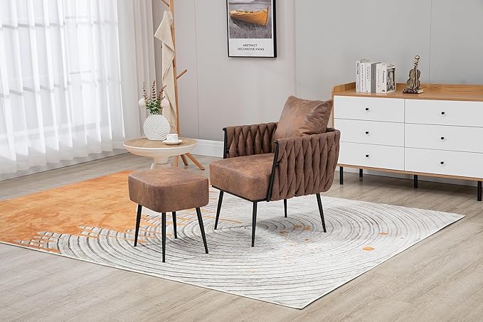 Velvet Accent Chair Modern Upholstered Armchair Tufted Chair with Metal Frame Single Leisure Chairs for Living Room Bedroom