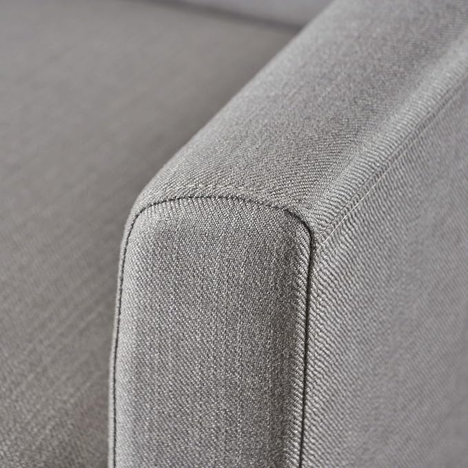 Christopher Knight Home Sienna Mid-Century Modern Fabric Club Chair Light Grey