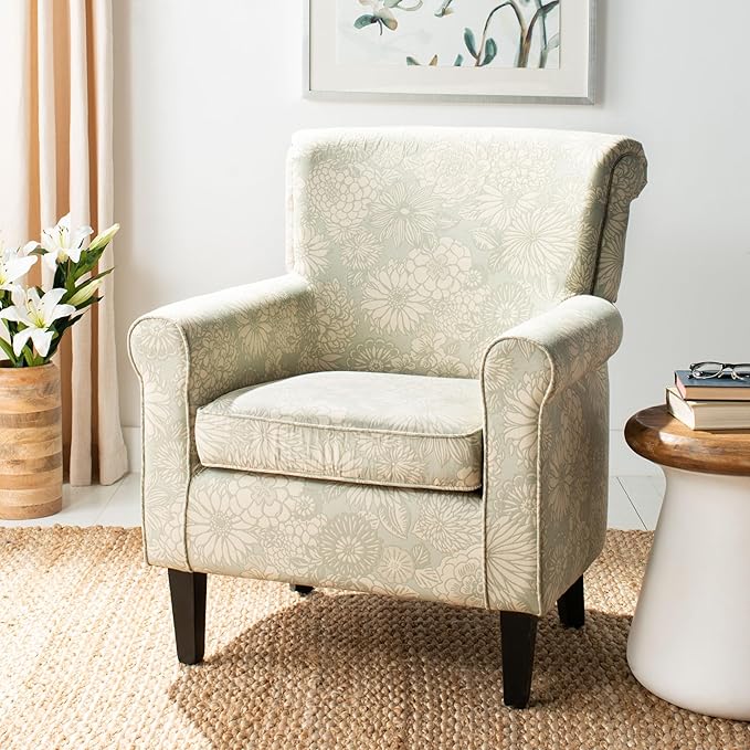 Safavieh Mercer Collection Margaret Ivory and Sage Floral Club Chair