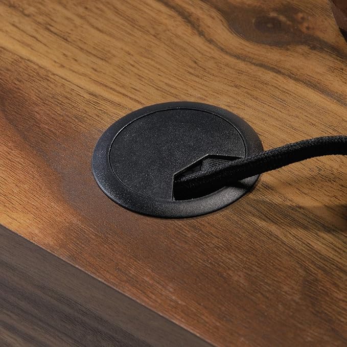 Sauder Clifford Place L-Desk L: 59.06 x W: 53.54 x H: 30.2 in Grand Walnut finish
