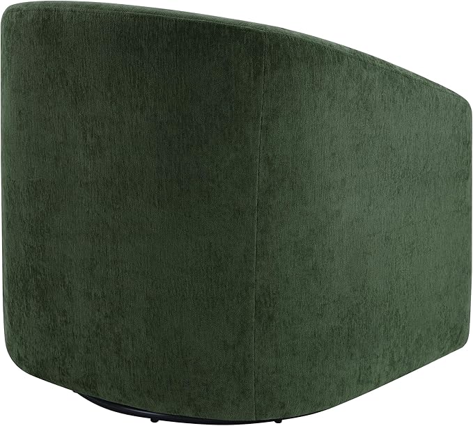 OSP Home Furnishings Parker Upholstered Swivel Tub Accent Chair Green Fabric