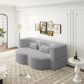 78 Folding Floor Sofa Bed Queen Full Size Folding Mattress Boneless Couch for Living Room 15 Seat Height Convertible Teddy Fabric Foam-Filled Loveseat Sleeper Sofa Bed