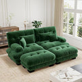 94.4'' Loveseat Sectional Couch Sofa Memory Foam Chenille Cloud Sofa with Pillow Deep Seat Sectional Couch for Small Spaces Studio Apartment Game Room Small Living Room