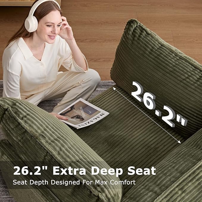Tbfit Accent Chairs Set of 2 Chenille Plush Comfort Living Room Chair with Wide Seat Modern Decorative Chair for Bedroom Office Reading Nook Soft Cloud Chair Deep Seat Beige