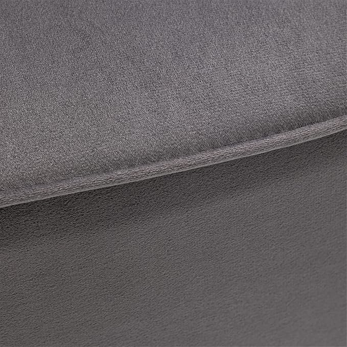 Modern Velvet Accent Chair for Living Room Bedroom or Entryway Stylish and Comfortable Armless Design with Metal Legs Grey