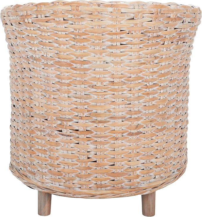 Safavieh Home Omni 18-inch Natural White Wash Rattan Barrel Chair