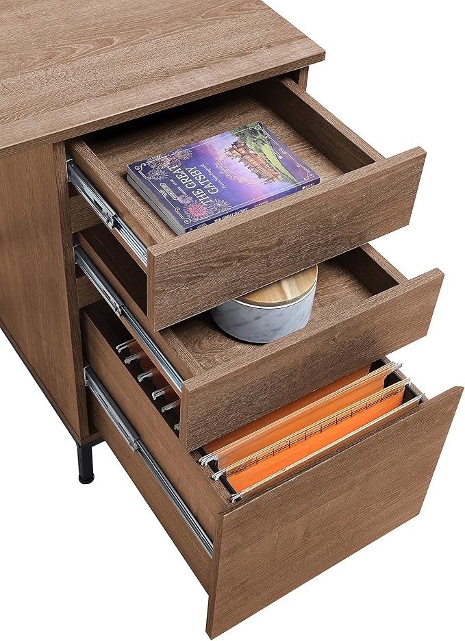 Lorell LLR97615 SOHO 3-Drawer Desk 1 Each