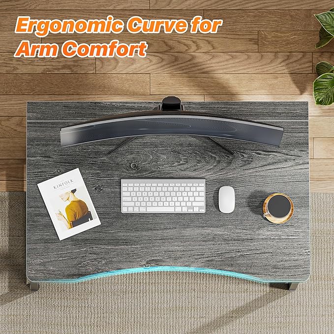 Huuger Folding Desk for Small Spaces 31.5 Inch Foldable Computer Table for Home Office Study Bedroom Dorm Space Saving Small Writing Work Office Computer Desk Easy to Fold Grey