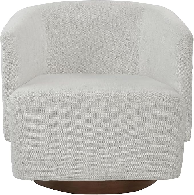 MINCETA Accent ChairModern Swivel Chairs for Living Room and Bedroom Reading with Wood BaseSet of 2Performance Fabric in Ivory