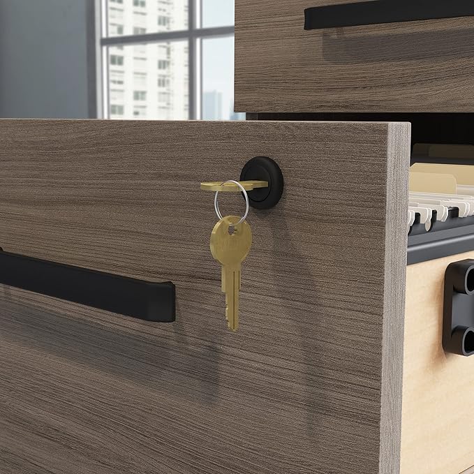 OfficeWorks by Sauder Affirm Mobile File L: 15.55'' x W: 19.45'' x H: 28.43'' Hudson Elm Finish