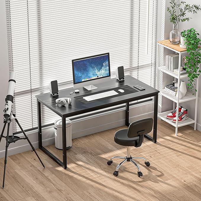 ZenStyle Computer Desk 47 Modern Sturdy Office Desk Computer Table PC Laptop Study Writing Desk for Home Office Black