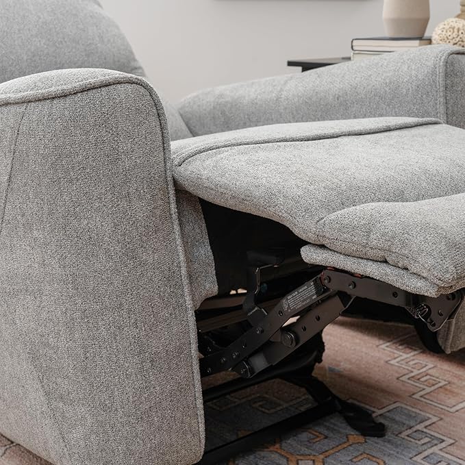Powell Kylee Grey Upholstered Power Reclining Chair with Charging Port