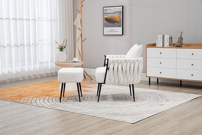 Velvet Accent Chair Modern Upholstered Armchair Tufted Chair with Metal Frame Single Leisure Chairs for Living Room