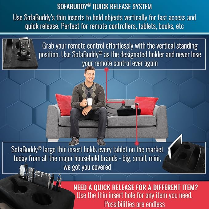 Couch Cup Holder &amp Organizer with USB Charging Ports – Sofa Caddy for Drinks Remotes Snacks &amp More – Perfect Couch Accessory with Anti-Slip Design