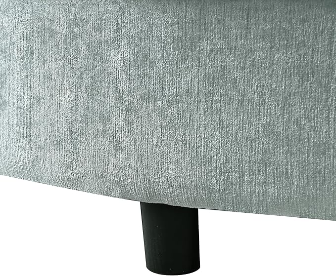 55 Chaise Lounge Upholstered Sofa Bed with Tufted Seat and Detachable PillowsSofa Couch for Living Room (Misty Green#q)