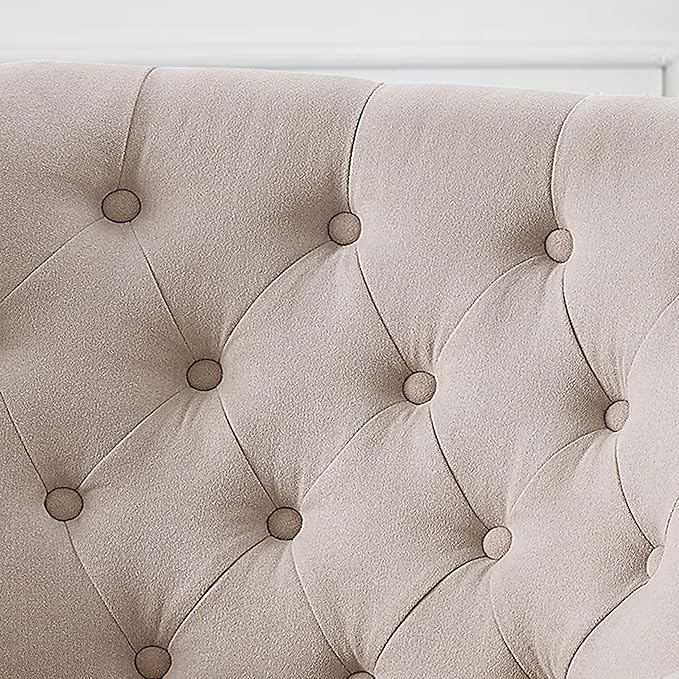 Rosevara Atlas Accent Chairs for Living Room Furniture Living Room Chairs Reading Chair for Room Arm Chairs for Living Room Comfy Chair for Bedroom Small Accent Chairs for Bedroom Velvet Snow Beige