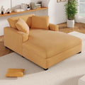 43.3 W Oversized Chaise Lounge Chair Modern Comfy Sofa Deep Seat Couch Durable Frame with Solid Wood Legs Comfy Reclining Sleeper Chair for Living RoomOffice (Yellow233)