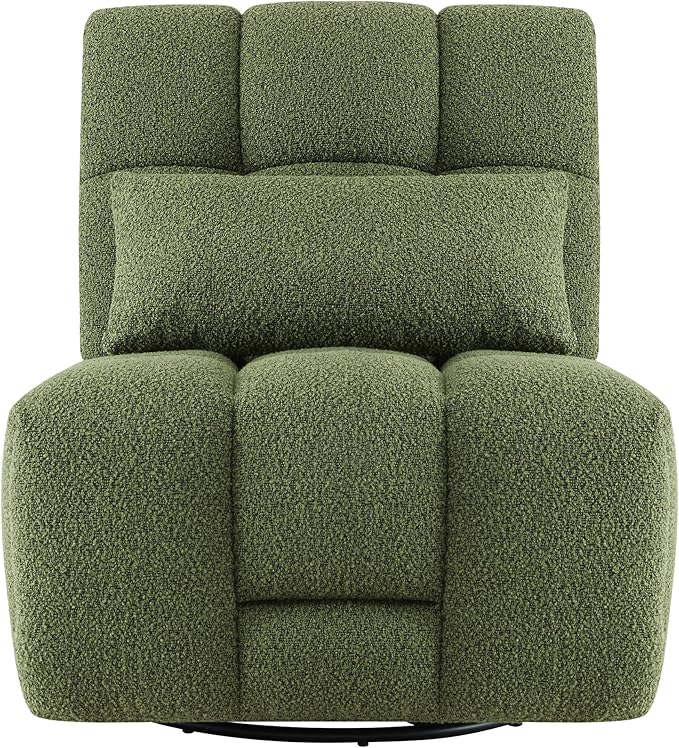 Watson &amp Whitely Oversized Power Recliner Chair for Adults Swivel Rocker Recliner Chair with Lumbar Support Ultra-Comfy Glider Recliner for Living Room Theater Seating Single Sofa Olive