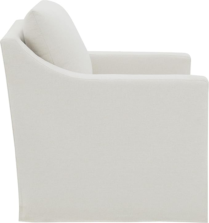 Coaster Home Furnishings - Winter - Wood - Upholstered Accent Chair with Sloped Arms Removable Seat Cushion and 360-Degree Swivel - Living Room - Beige - 904133
