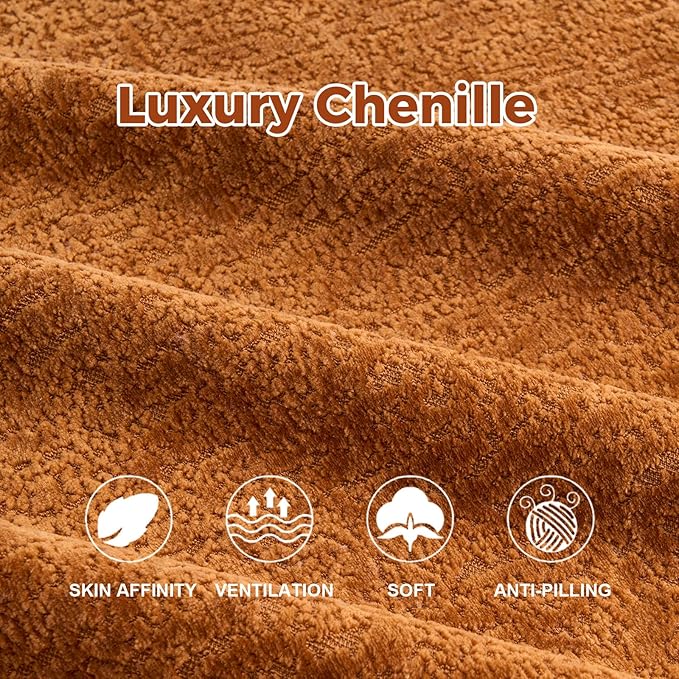 Luxury Modern Chenille Sectional Sofa Tai Chi Curved Compression Couch Boucle Cozy Soft Loveseat for Living Room Apartment Office (Orange)