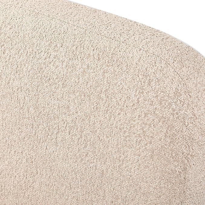 SAFAVIEH Couture Collection Roslina Light Brown Boucle/Natural Accent Chair (Fully Assembled)