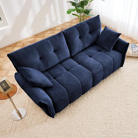 mikibama Oversized Modular Sectional Sofa78 Chenille Loveseat Sofa CouchModern 2 Seater Sofas Couches for Living RoomComfy Love Seat with Deep Seat for Small SpacesApartmentOffice(Blue)