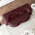 78 Inch 2-in-1 Convertible SofaFuton Folding Sofa BedPull Out Sofa Bed Boneless Couch with 2 Pilowoveseat Sleeper Floor Sofa for Bedroom Living Room Office Apartment(Teddy Burgundy)