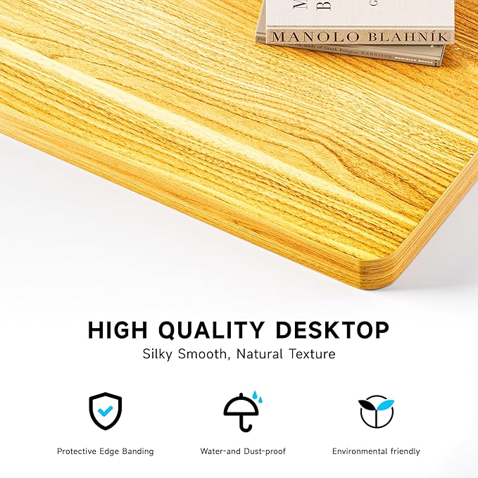 BIZUM Whole-Piece Particle Board Table Top Wood Countertop for Standing Desk DIY 48x24x1 Inch Maple Desk Top