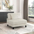 Lexicon Modular Sectional Sofa for Living Room Microfiber Upholstery Armless Chair with Pillow Units of Modular Sectional Couch Upholstered Chair for Customizable Sectional Sofa Couch Beige