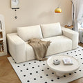 Modern Loveseat SofaModular Couch with Deep Seat Memory FoamComfy Small Cloud Couch for Small SpacesNo Assembly Required Sofa for Living RoomEfficient HomeBedroomOffice Apartment（63inchWhite）
