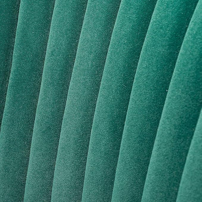 TINA'S HOME Monica Velvet Accent Chair Set of 2 Mid Century Side Chair Comfy Upholstered Living Room Chair with Golden Legs Wingback Armless Slipper Chair for Bedroom Guest Room- Emerald Green
