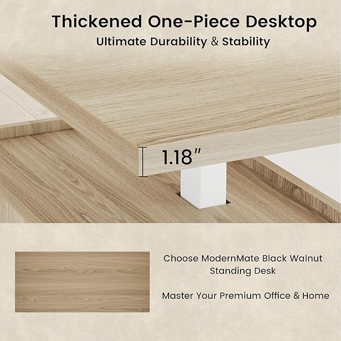 Executive Standing Desk with Drawers &amp Storage 70.8'' Adjustable Electric Stand Up Wood Desk with Privacy Panel AC/USB File Cabinet Large One-Piece Desktop for Home Office Light Walnut