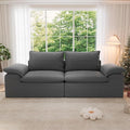 76 Cloud Loveseat Sofa Boneless Loveseat Deep Seat Cloud Couch 2-Seats Boneless Couch Double-Layer Cushion Couch Modular Sectional Sofa for Living Room Small Spaces (Grey Loveseat)