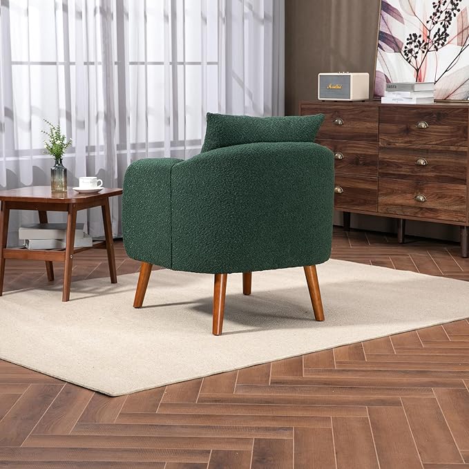 Wood Frame Armchair Modern Accent Chair Lounge Chair for Living Room