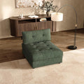Oversized Modular Sectional Sofa with Adjustable Back Modern Comfy Sectional Couch with Storage Ottoman Deep Seat Chenille Cloud Couch for Living Room Only Single Seat Green