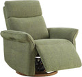 CHITA Power Recliner Chair Electric Triple-Motor Swivel Glider Nursery Rocking Chair with Adjustable Power Headrest and Lumbar Support GREENGARD Gold Certified Solid Wood Base Forest Green