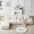 Eafurn L Shaped Modular Sectional Sofa Couch with Movable Ottoman