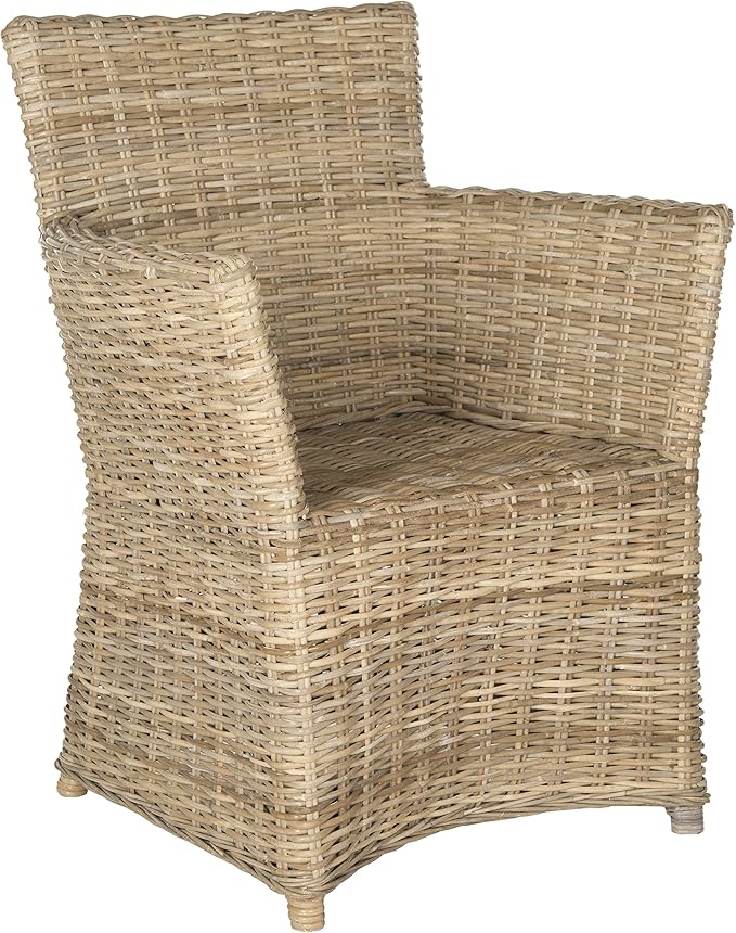 SAFAVIEH Home Collection Natuna Soft Grey Arm Chair