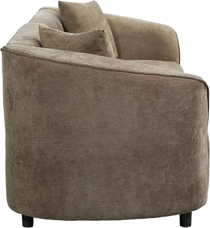 Christopher Knight Home Sabbo 87.50 Modern Sofa Couch Wooden Home Sofa Living Room Oversized Cloud Couch for Bedroom Home Office Brown