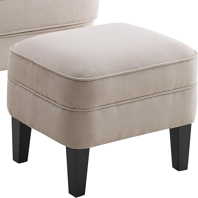 Rosevara Atlas Accent Chairs for Living Room Furniture Living Room Chairs Reading Chair for Room Arm Chairs for Living Room Comfy Chair for Bedroom Small Accent Chairs for Bedroom Velvet Light Cream