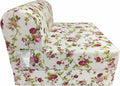 D&ampD Futon Furniture Sleeper Chair Folding Foam Beds Portable Studio Guest Sofa Bed 6 x 32 x 70 Red Roses White