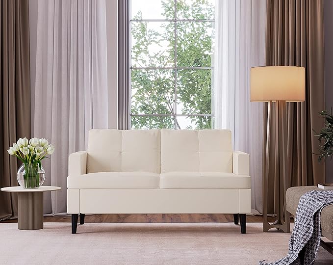 Milliard Small Couch Velvet Love Seat Small Couch for Tiny Spaces (57x 24 x 30.5)