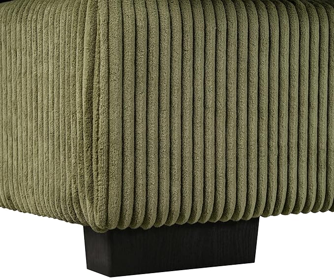 Mirod Large Sectional Sofa with Thick Cushions and Built-in Cup Holders &amp Charging Ports (Green@43)