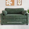 KEIKI Convertible Sofa Bed 2 in 1 Corduroy Loveseat Folding Couch Bed with Storage Chaise Lounge Chair &amp Floor Futon Sleeper Love Seating for Small Apartment Guest Living Room Easy Assembly Gr