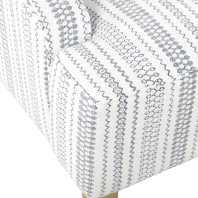HomePop Swoop Arm Accent Chair Ivory Stripe