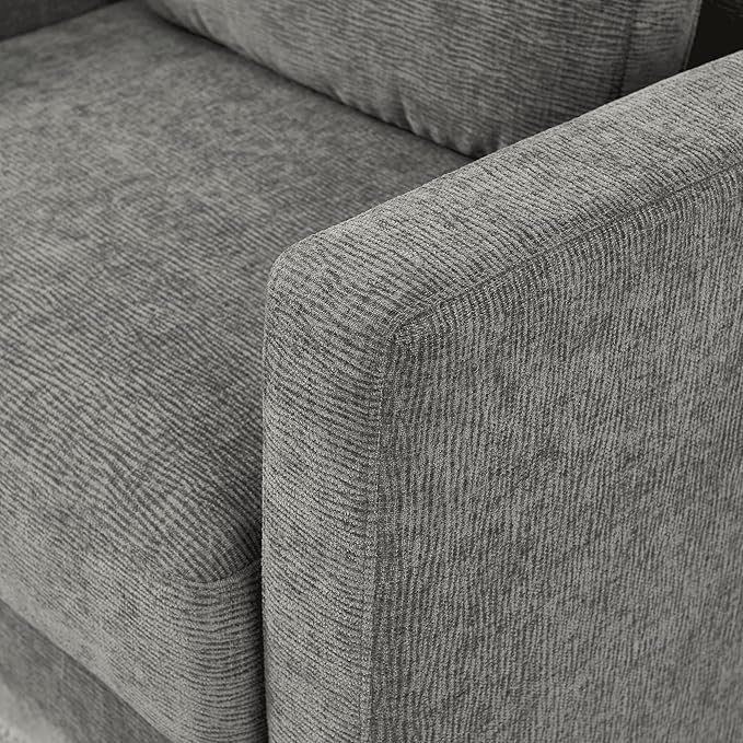 Modern Accent Chair Chenille Upholstery Armchair - Modern Style Solid Wood Frame - Ideal for Living Room Bedroom Office