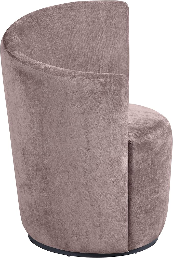 Coaster Home Furnishings - Nueva - Wood - Upholstered Swivel Accent Chair with Curved Backrest Cushioned Seat and Contemporary Style - Living Room - Blush - 907528