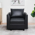 Naomi Home Elizabeth Modern DIY Collection Black/Air Leather/Accent Chair