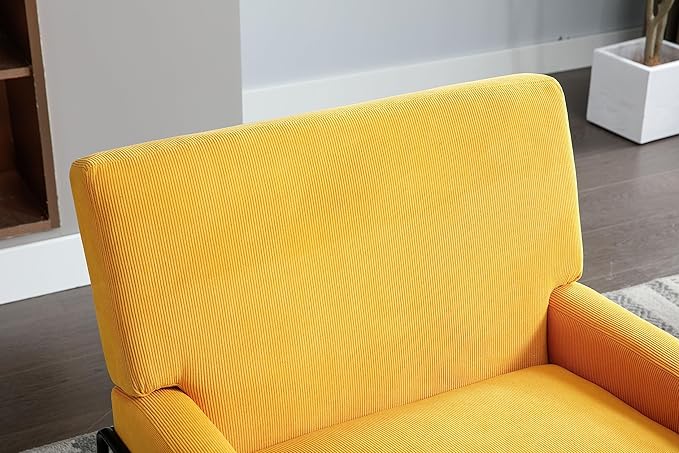Accent Chair - Modern Industrial Slant Armchair with Metal Frame - Premium High Density Soft Single Chair for Living Room Bedroom